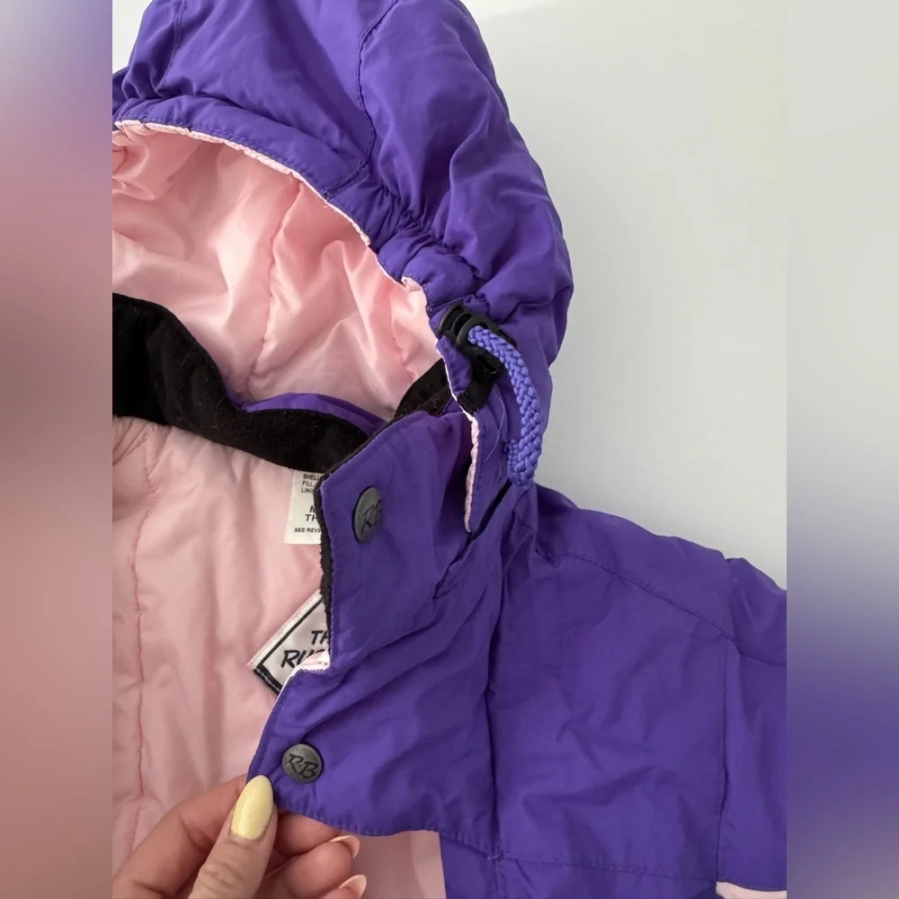 Vintage The Rugged Bear Pink/Purple One Piece Snow Suit Size 2T